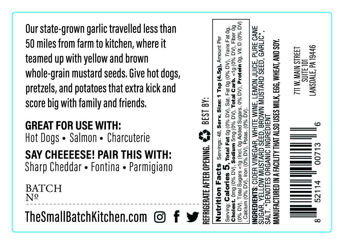 Roasted Garlic Whole Grain Mustard