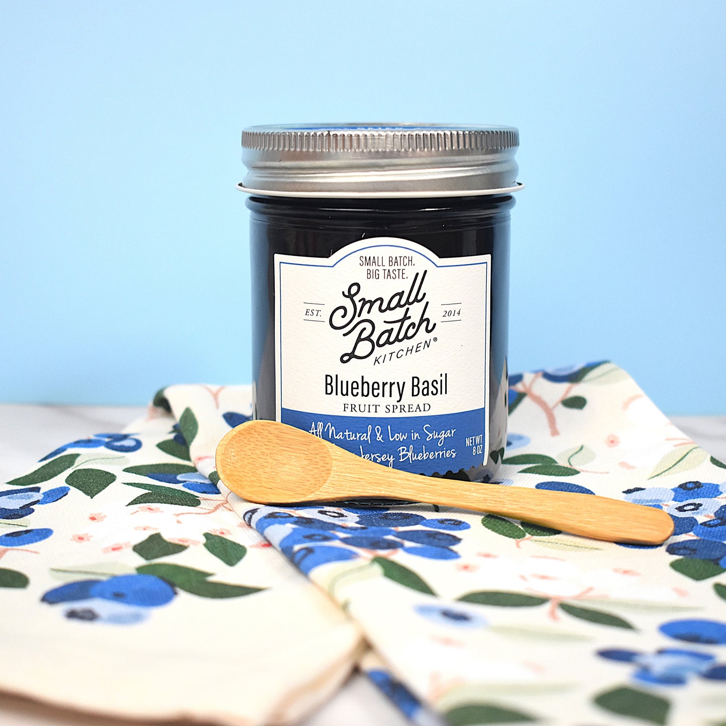 Blueberry Basil Fruit Spread & Tea Towel Gift Set