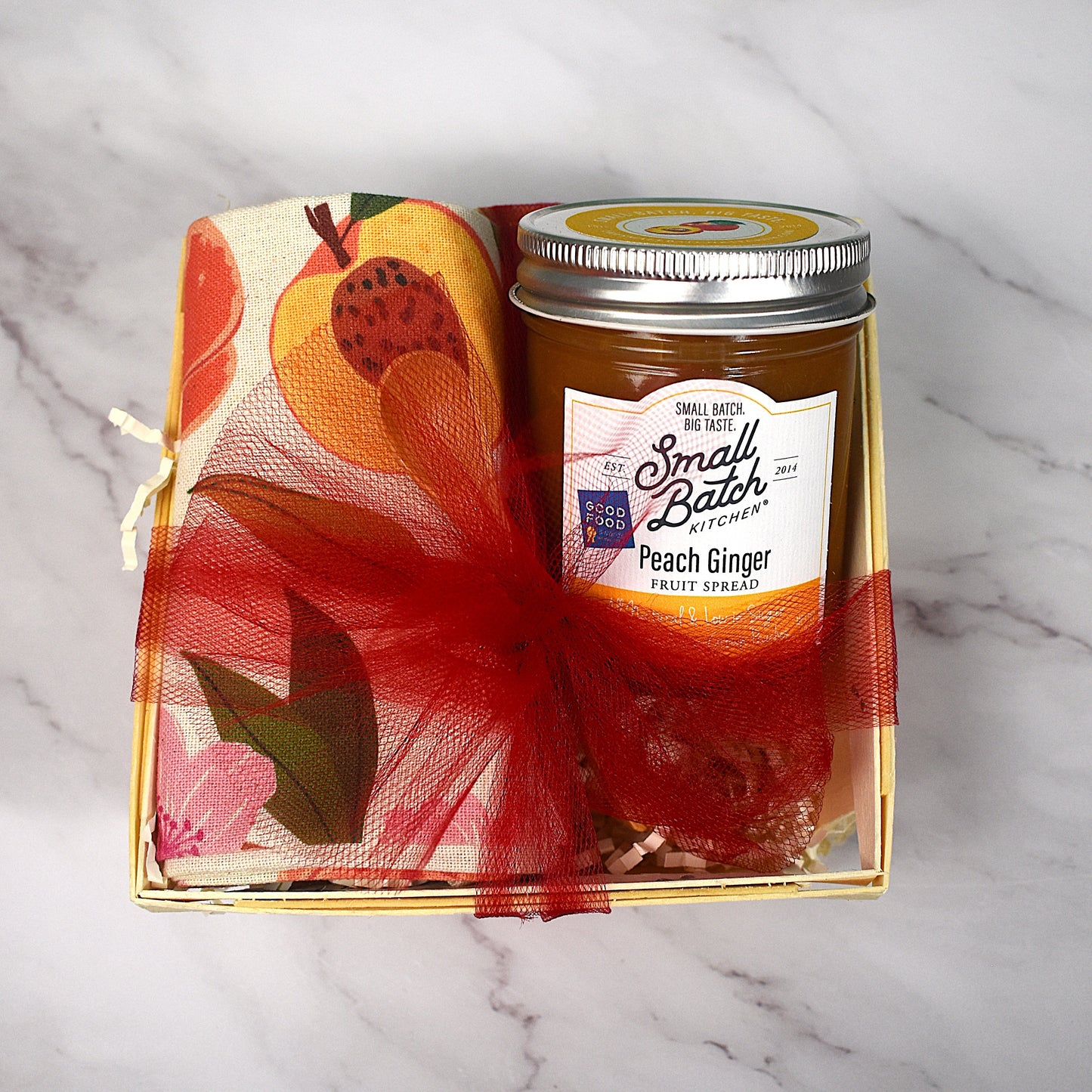 Peach Ginger Fruit Spread & Tea Towel Gift Set