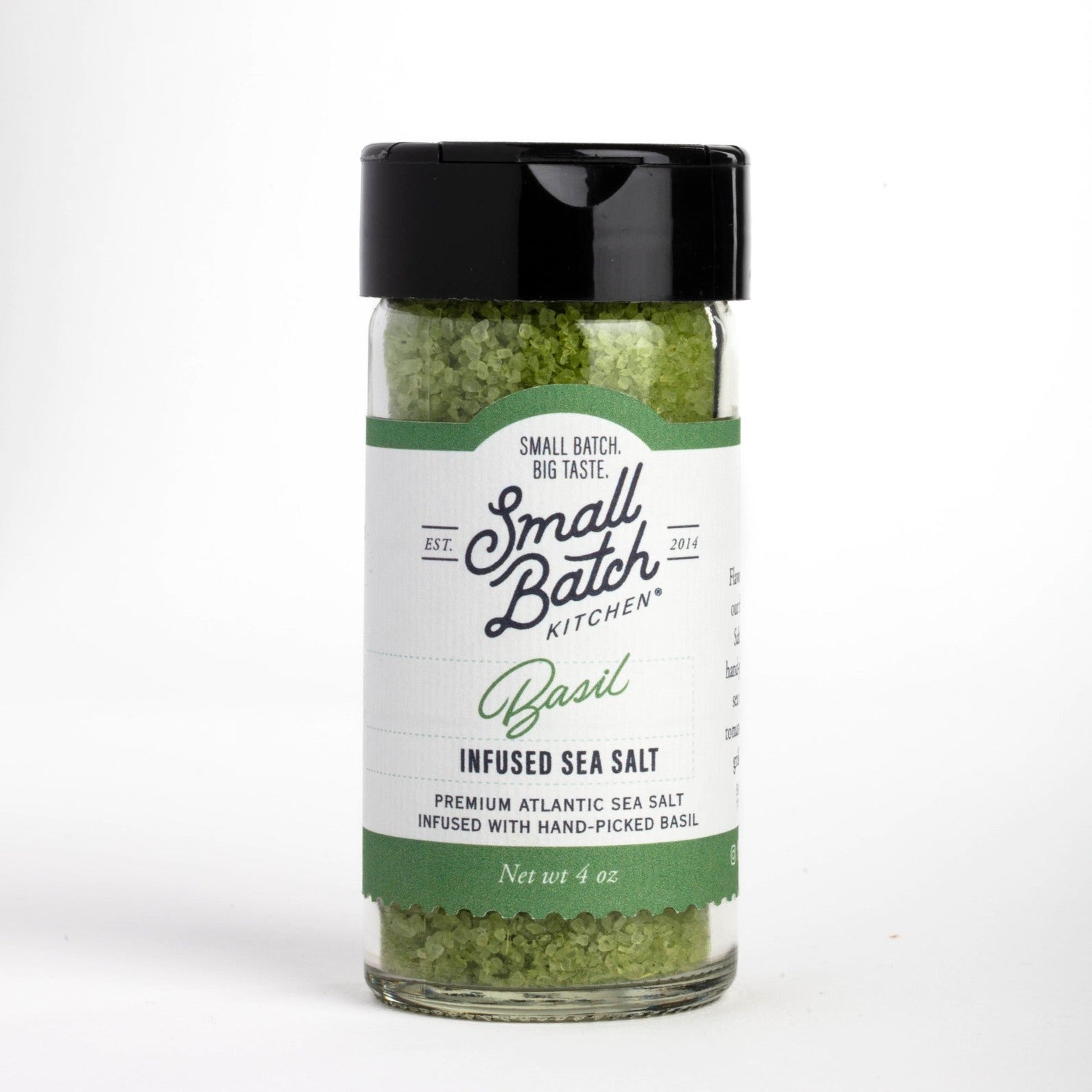 Basil Infused Atlantic Sea Salt Small Batch Kitchen